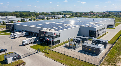 Instalacja fotowoltaiczna i magazyn energii przy zakładzie produkcyjnym